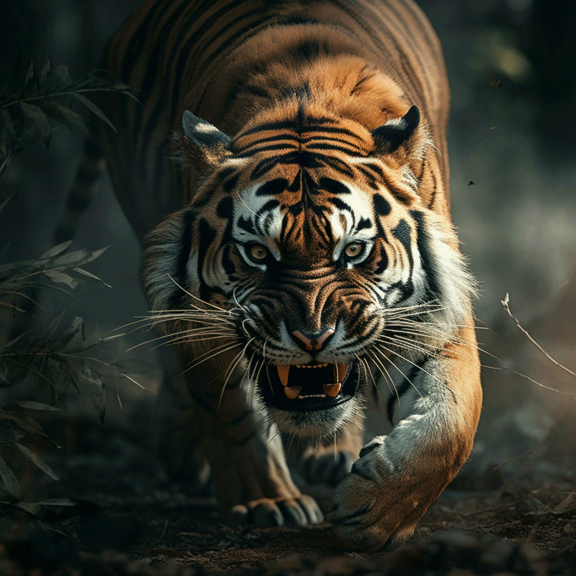 Tiger Aesthetic realistic cinematic raw