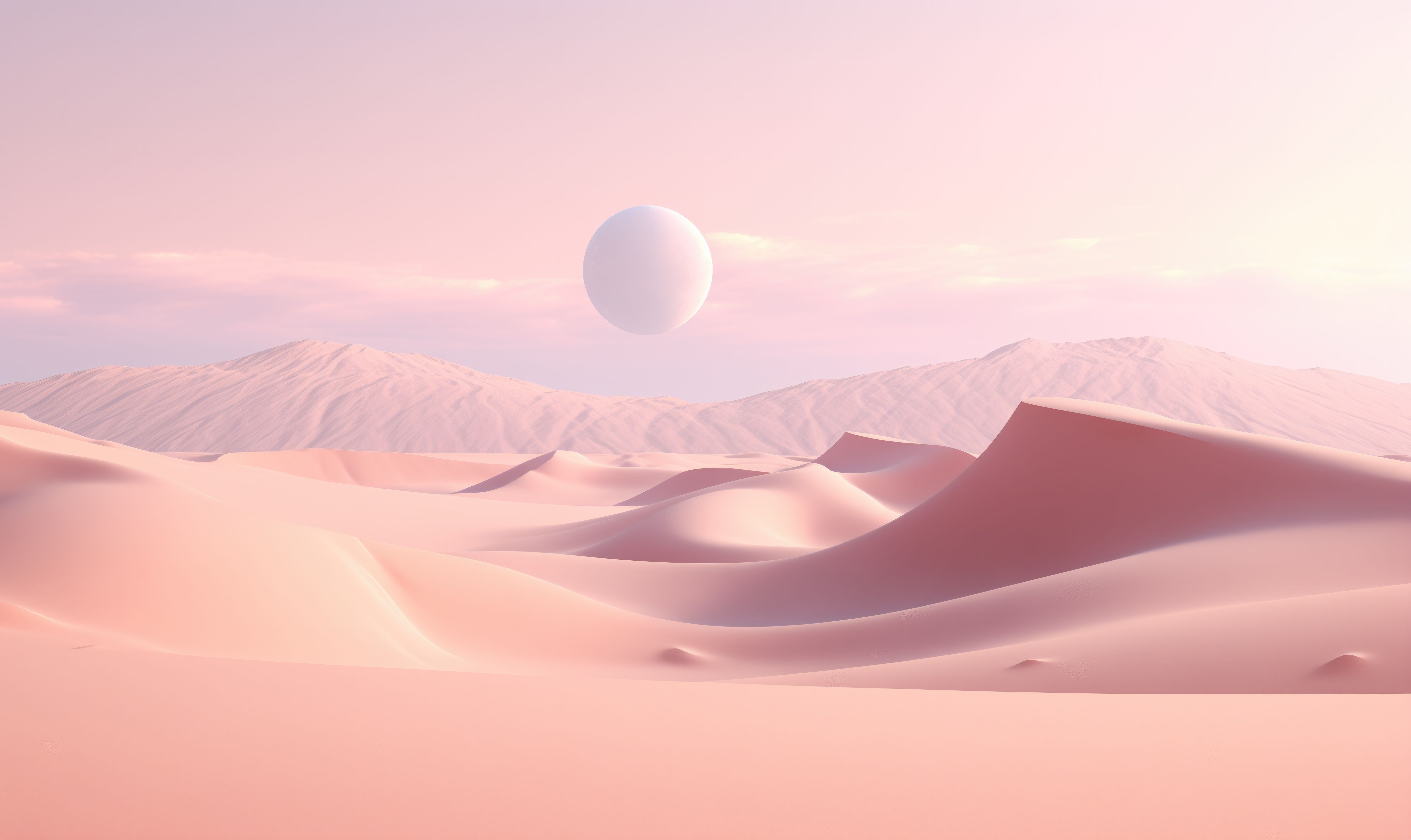 Pink Dunes Abstract Fantasy Aesthetic