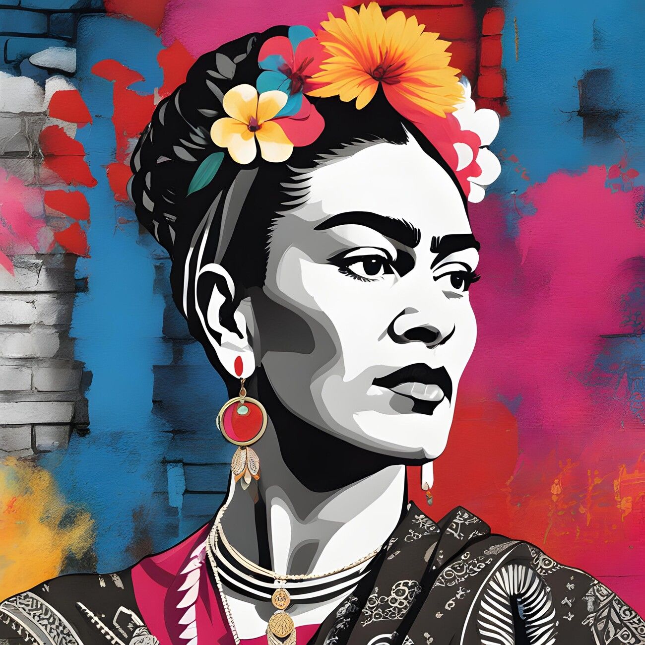 Frida Kahlo Art Prints Wall Mural. Buy