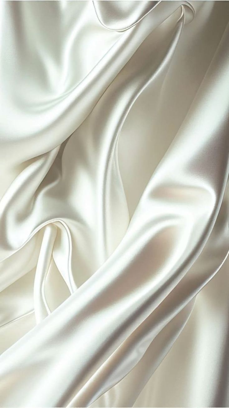 White silk fabric with a lot of folds - Silk