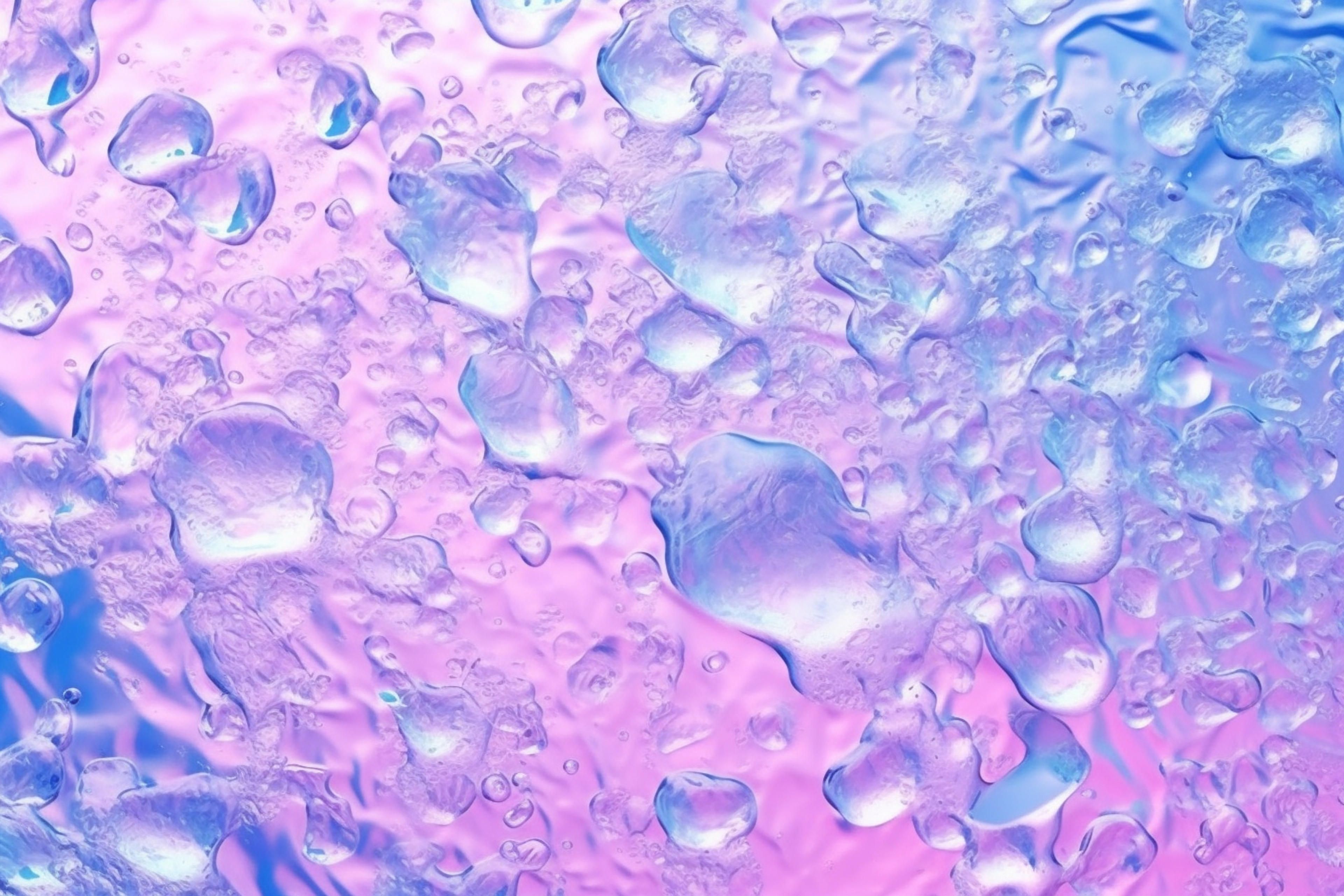 Blue and Pink Iridescent Wallpaper