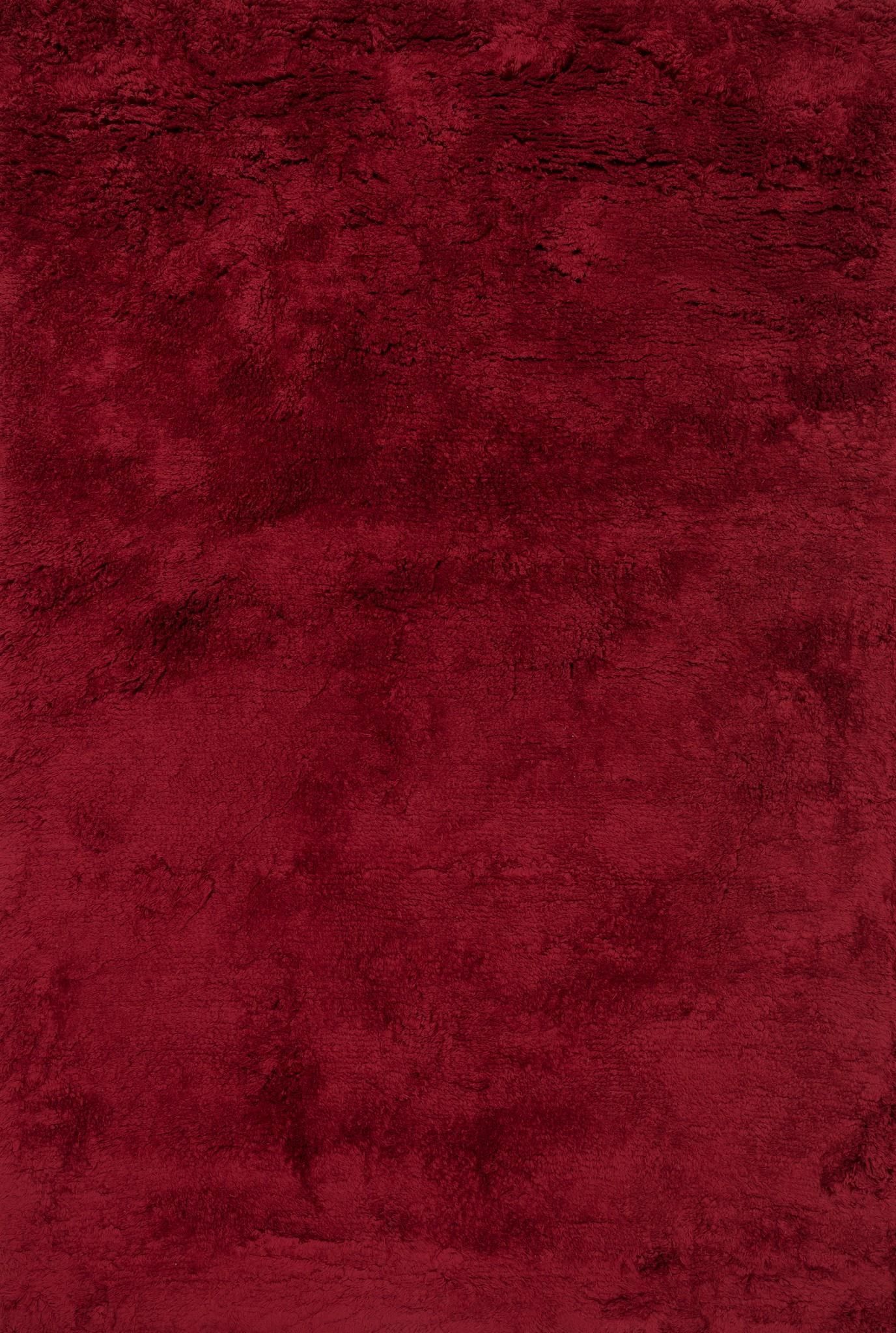 A red rug with white and black lines - Crimson