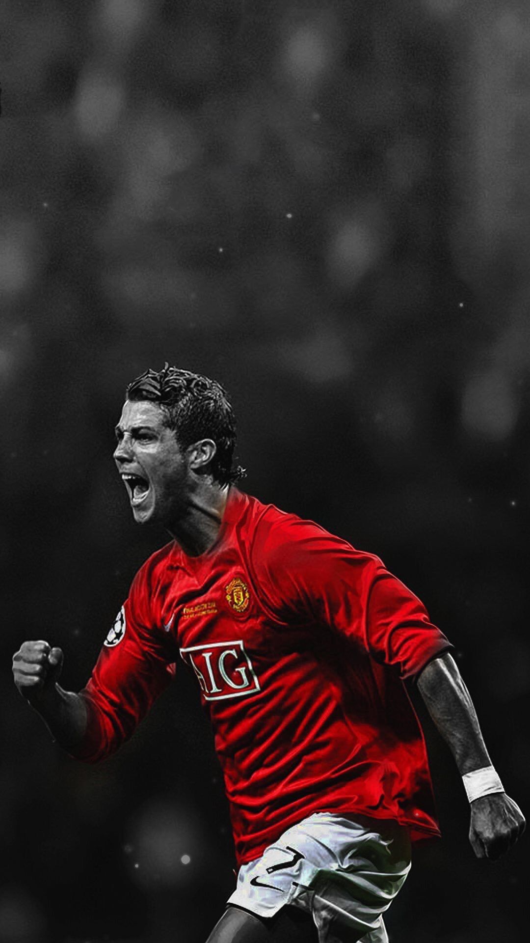 Cristiano Ronaldo Manchester United iPhone Wallpaper with image resolution 1080x1920 pixel. You can make this wallpaper for your iPhone 5, 6, 7, 8, X backgrounds, Mobile Screensaver, or iPad Lock Screen - Cristiano Ronaldo