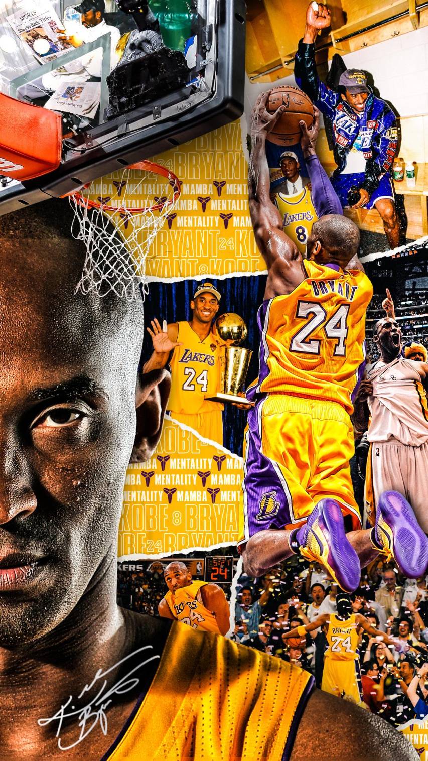 Kobe Bryant collage with some of his best moments. - Kobe Bryant