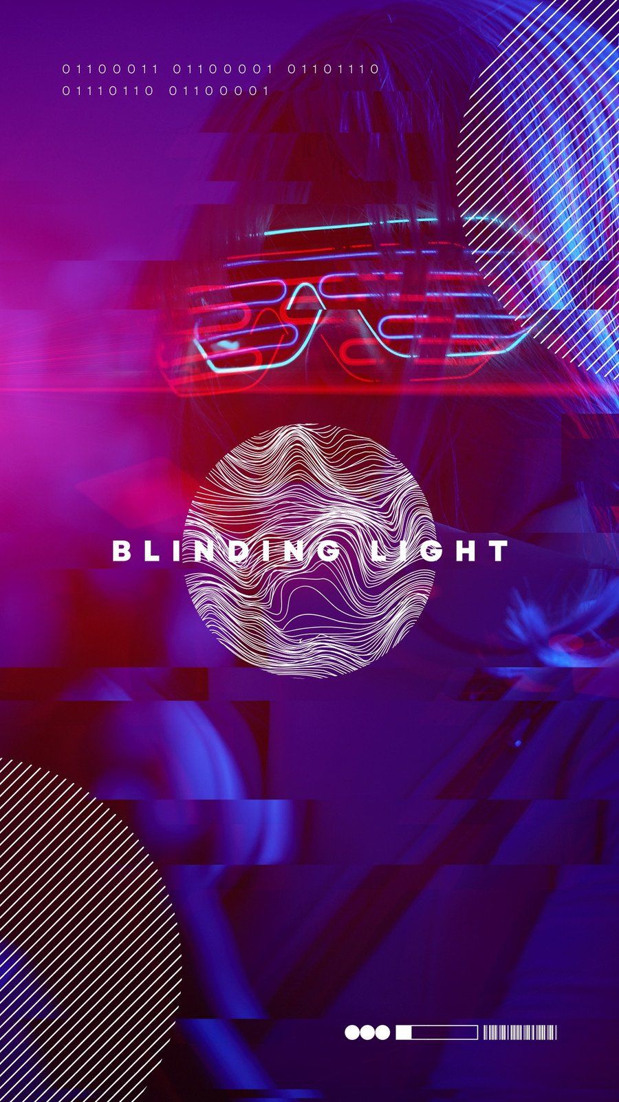 A poster for a show called Blinding Light - Cyberpunk 2077