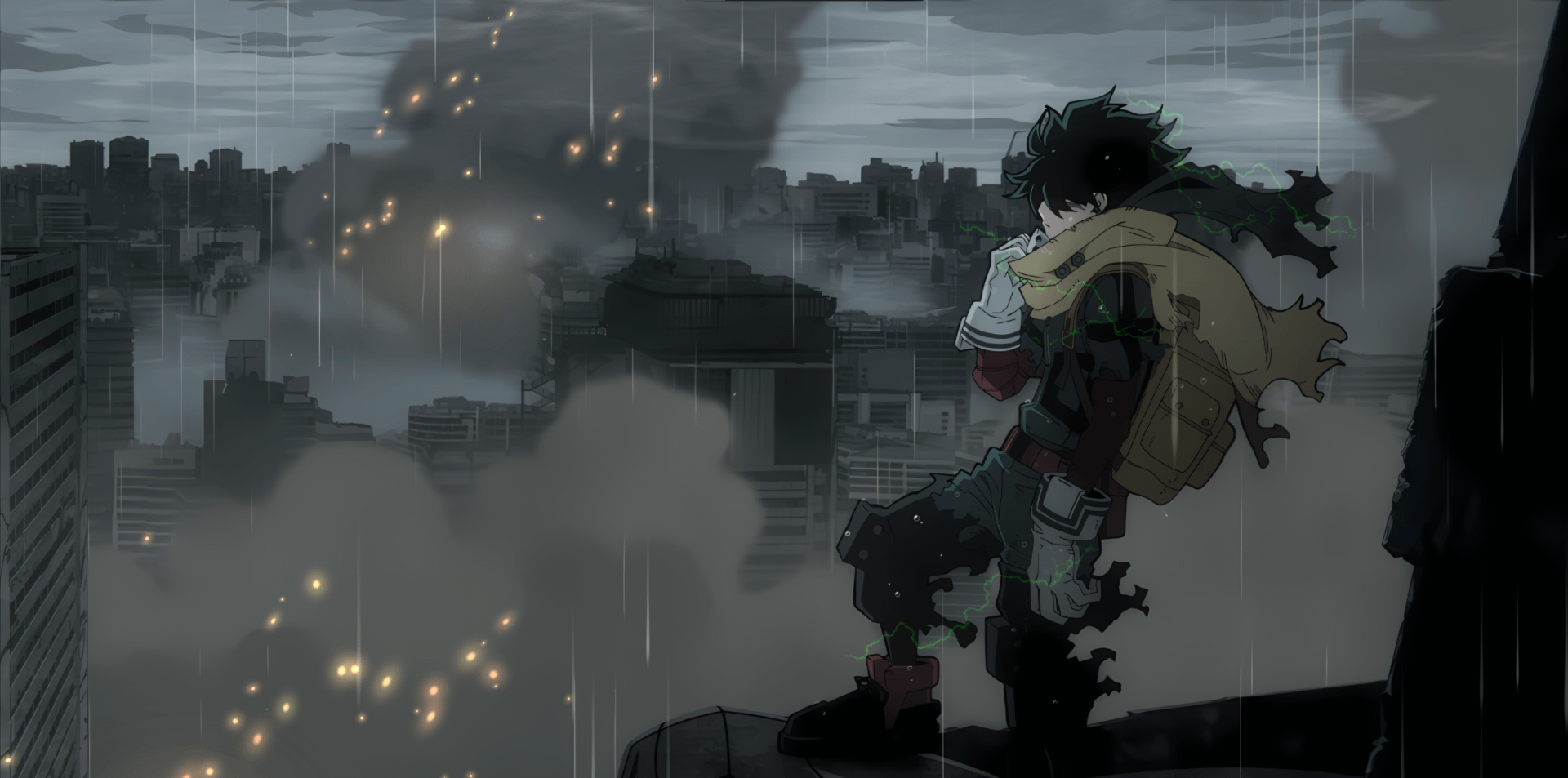 Made a Deku wallpaper using u