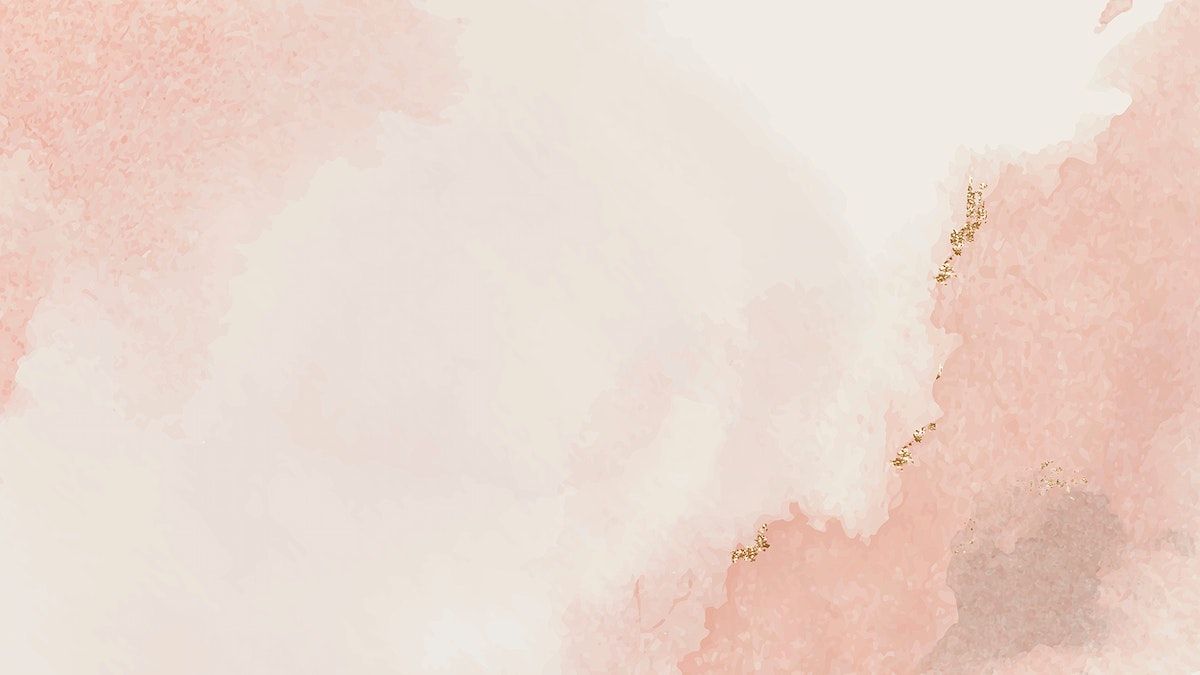 A pink watercolor background with gold accents - Blush