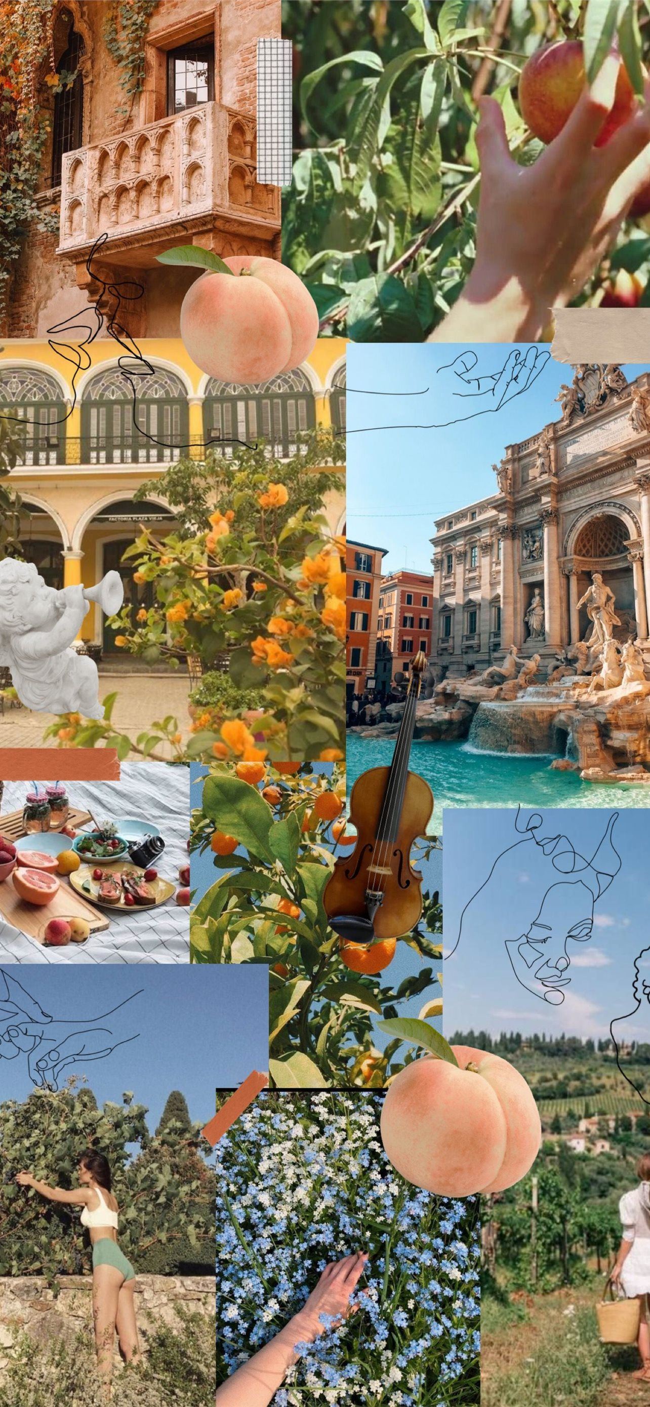italy collage iPhone Wallpaper Free