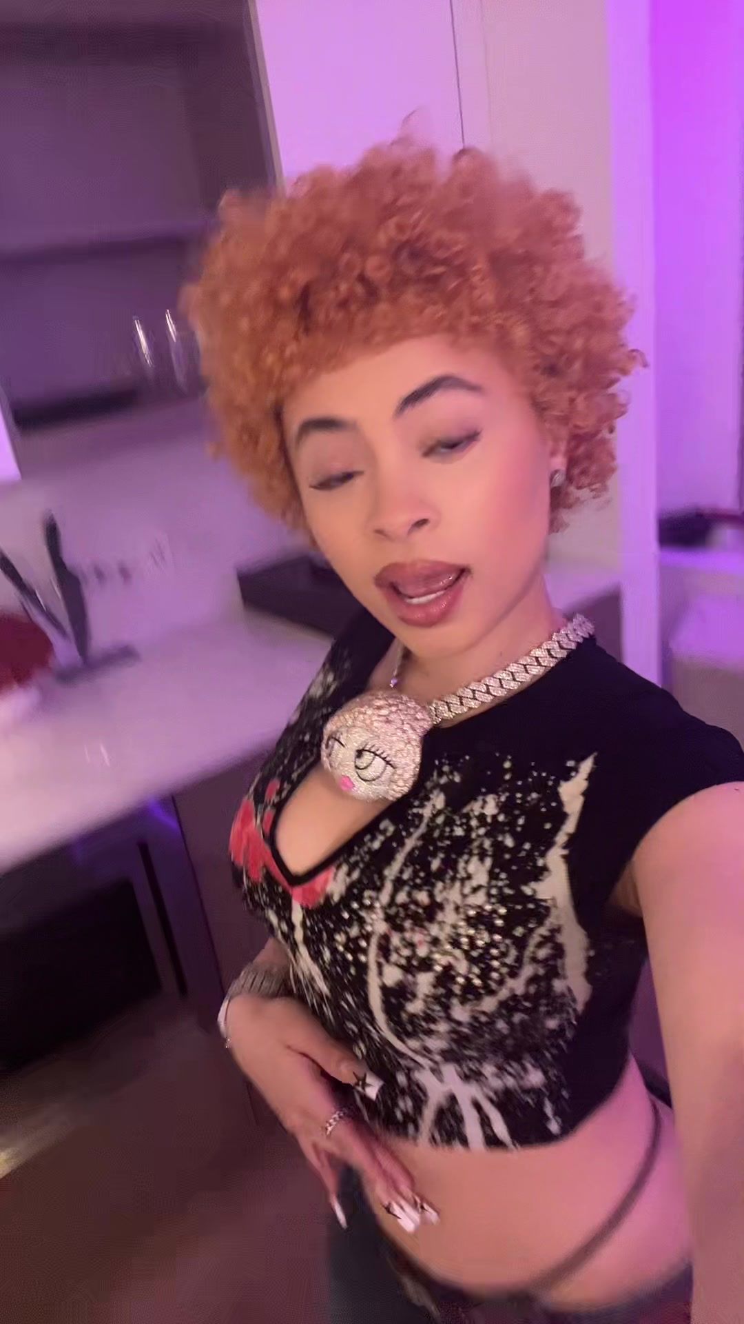 Cardi B shows off her new short hairdo in a video shared on Instagram. - Ice Spice