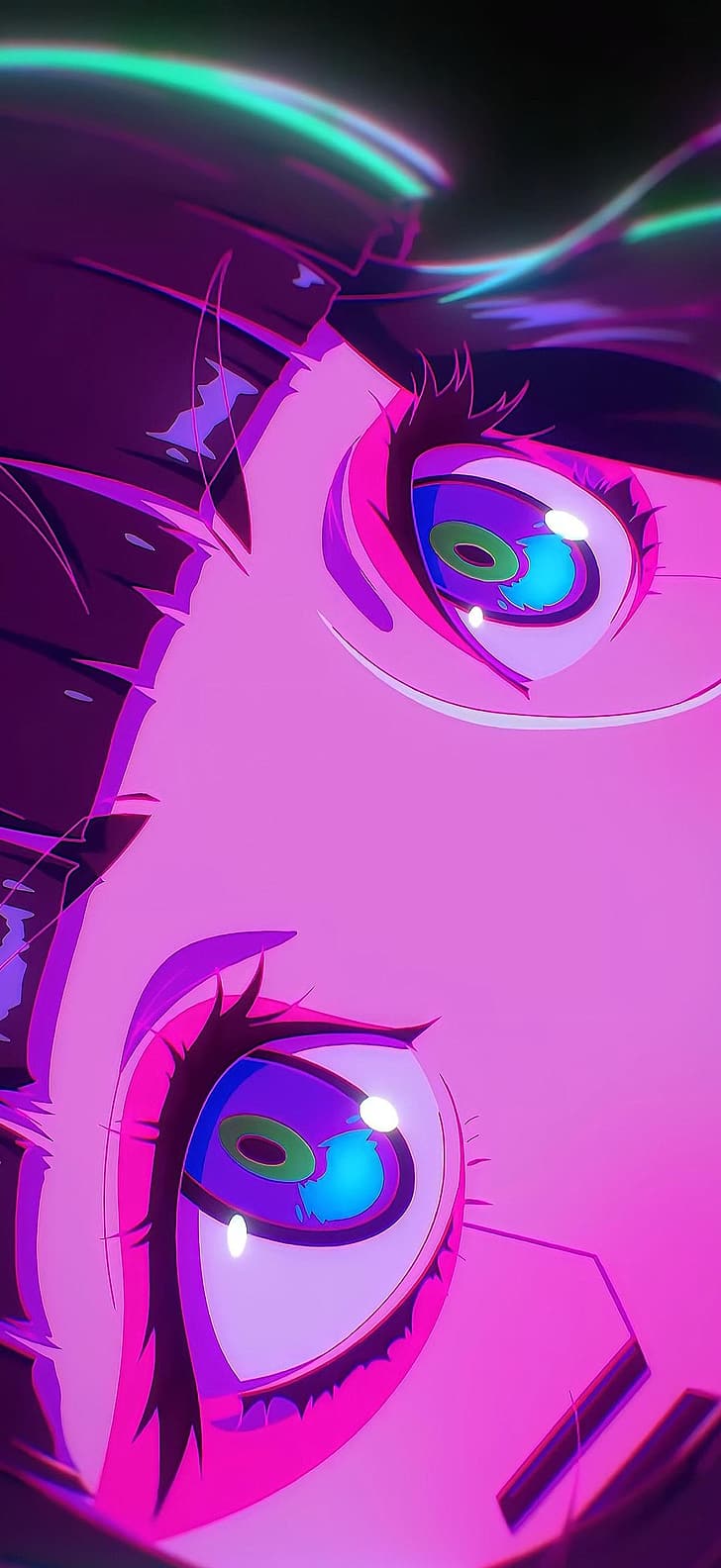 Anime eyes wallpaper for your phone - Cyberpunk