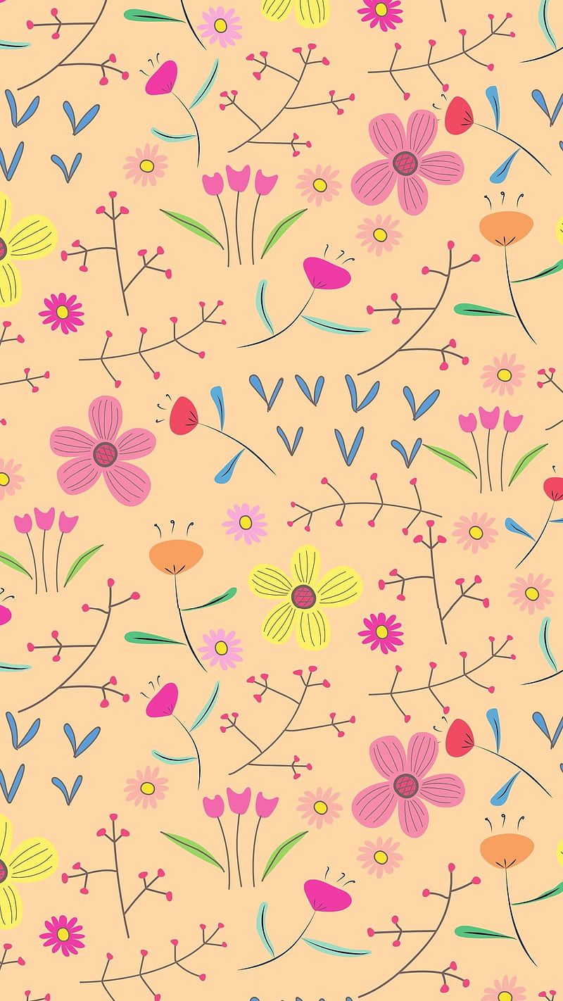 Pink Flowers Pattern, adorable