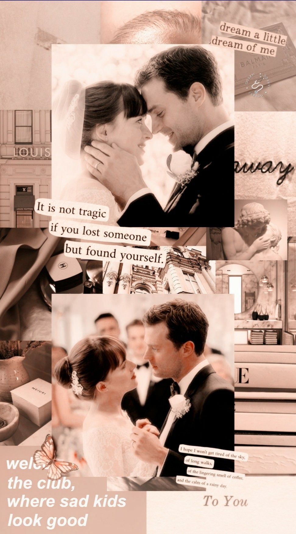 A collage of photos from the movie 50 shades of grey - FIFTY FIFTY