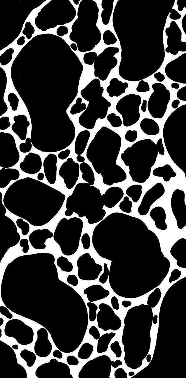 Black and white cow print phone background - Cow