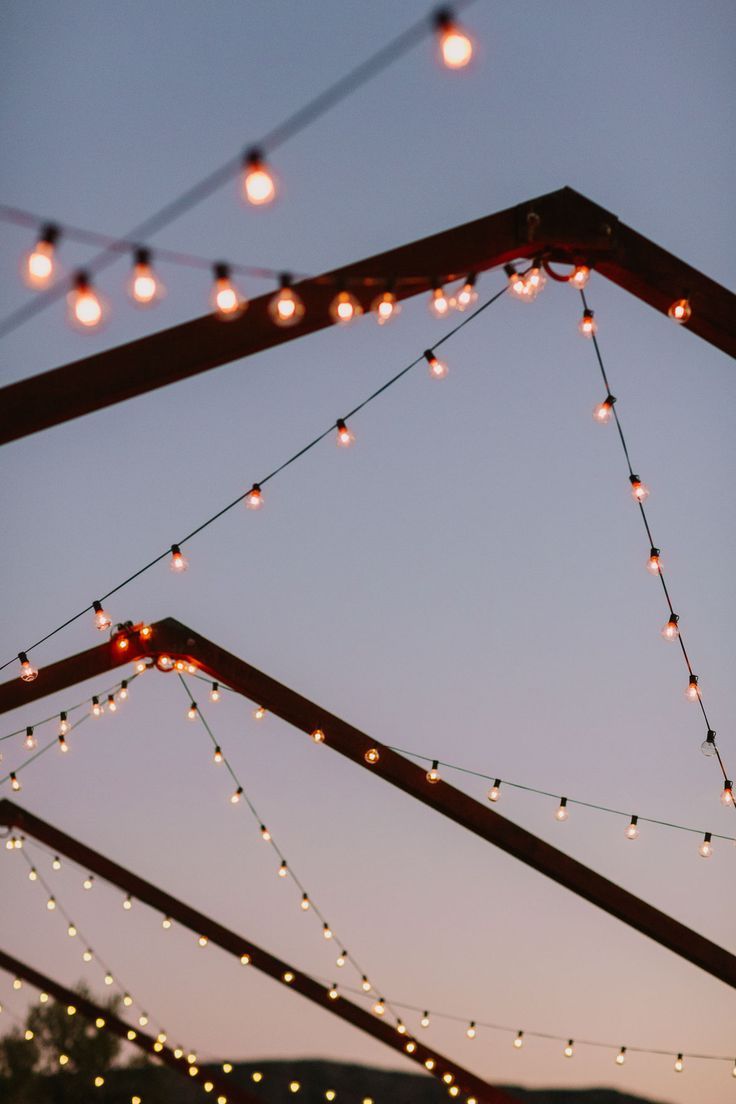 A bunch of lights hanging from the ceiling - Wedding