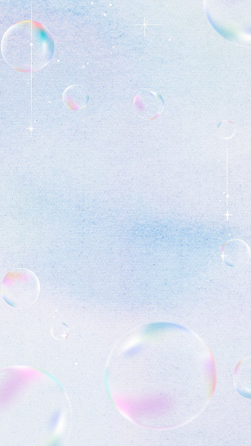 A blue and white background with bubbles - Holographic