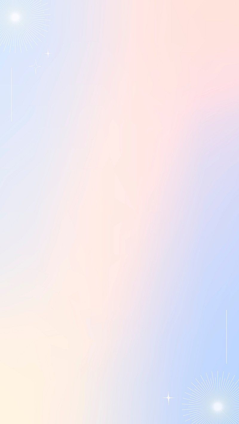 A pastel gradient background with white starburst elements - Holographic