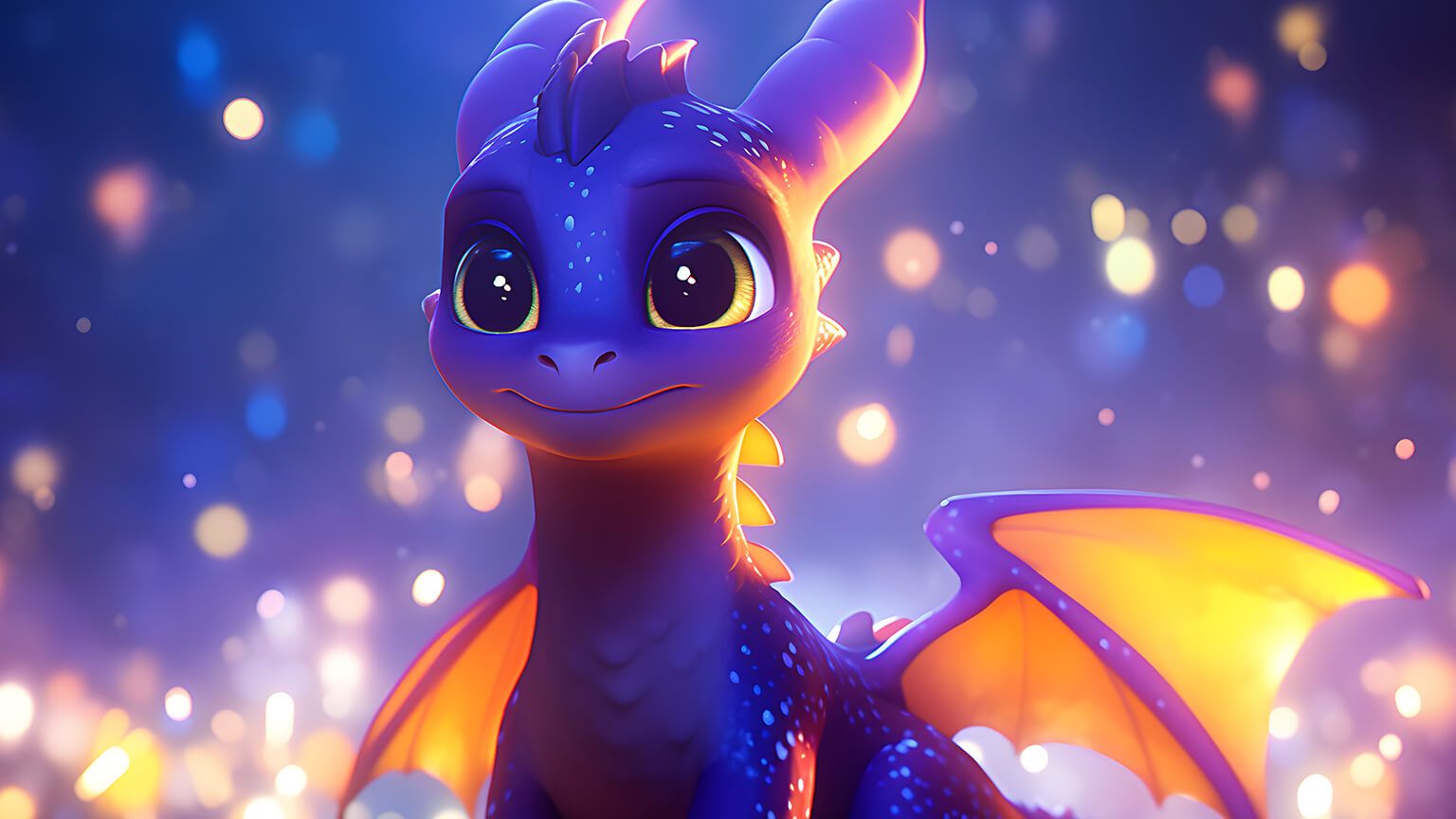 Cute Spyro Purple Desktop Wallpaper