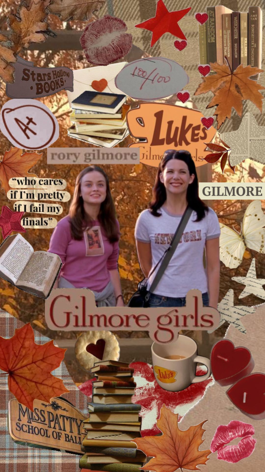 Gilmore girls wallpaper I made! Credit to the original artist for the picture - Harvard