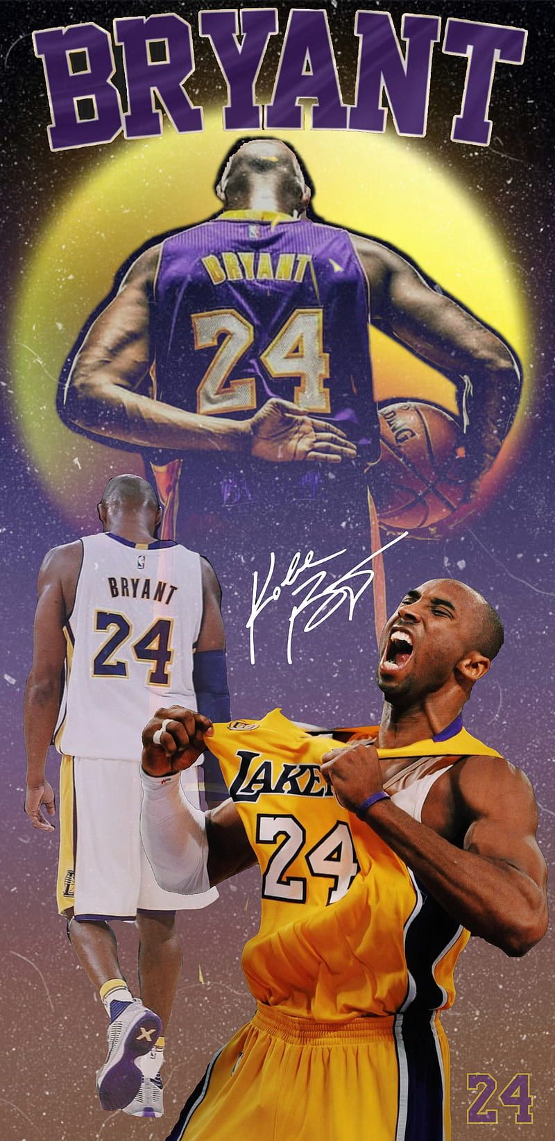 Kobe Bryant 24 Lakers wallpaper I made for my phone - Los Angeles Lakers