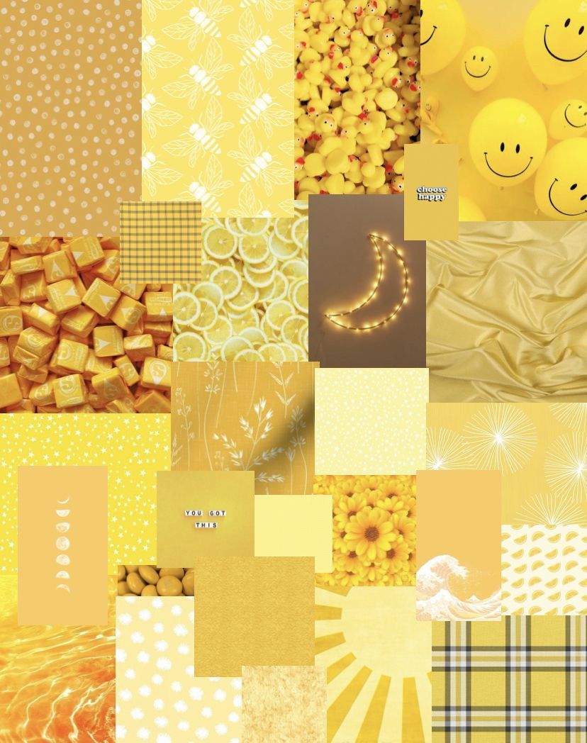 A POPPING YELLOW COLLAGE. Beautiful wallpaper, Yellow wallpaper, Beautiful gif