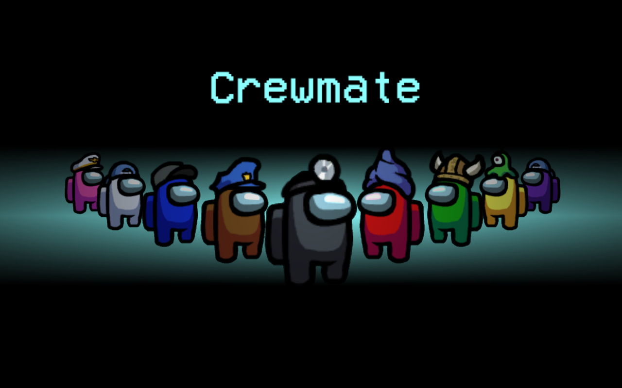 A group of pixelated characters standing in a line with the word 