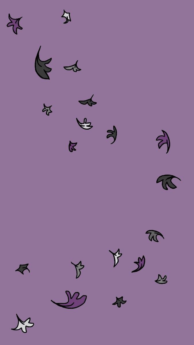 A simple wallpaper of flying birds and stars - Asexual