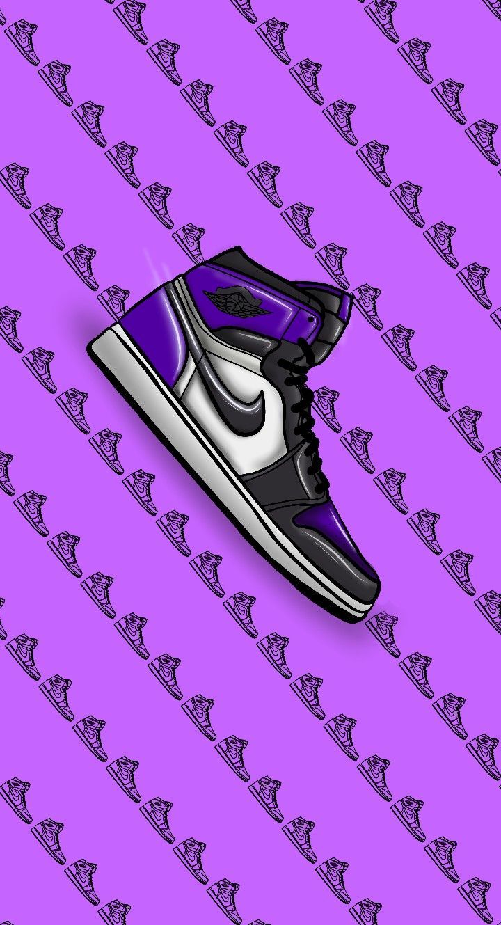 Air Jordan 1 court purple wallpaper