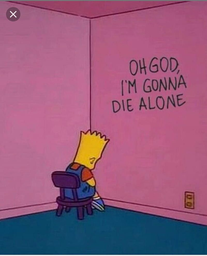 Bart Simpson, depressed sad, HD phone