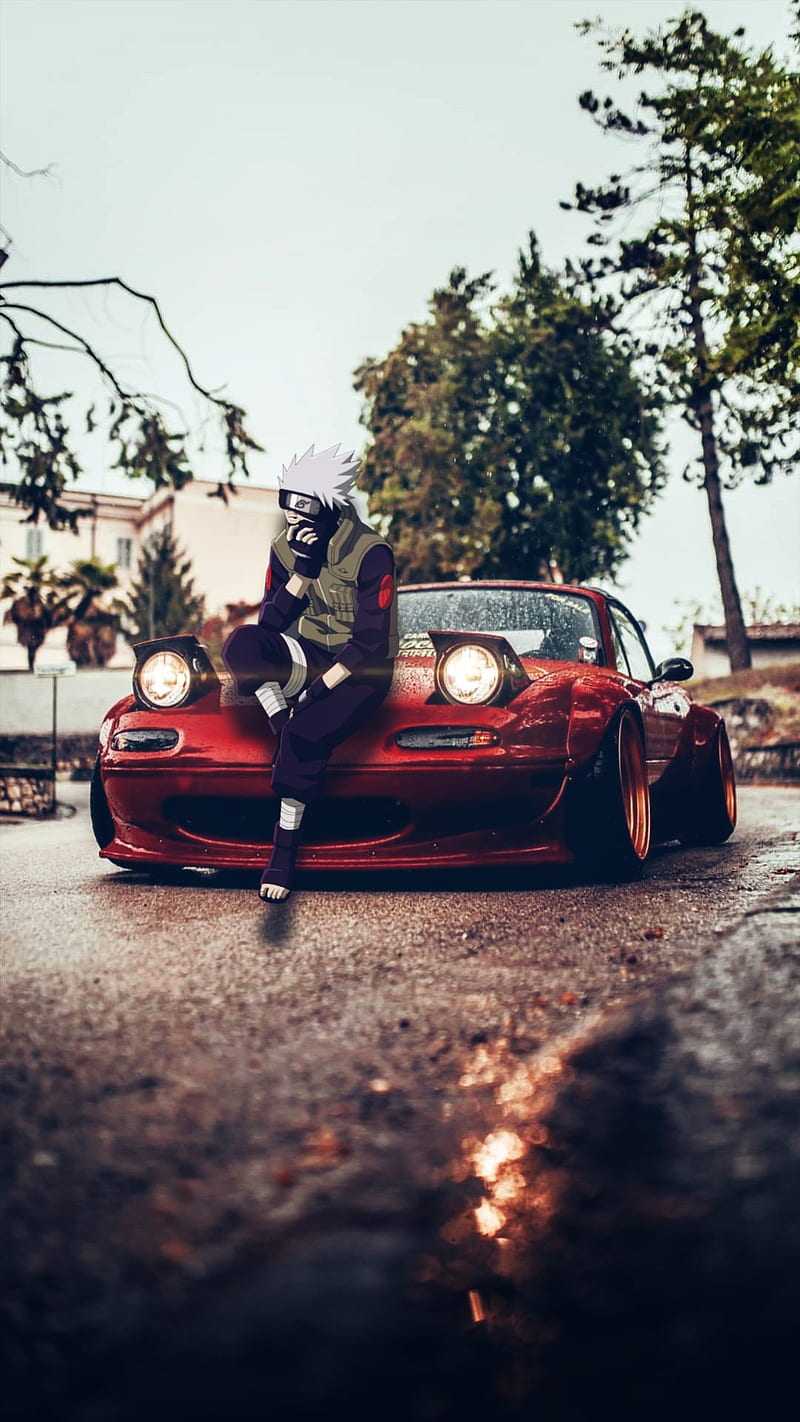 Kakashi with his car - JDM