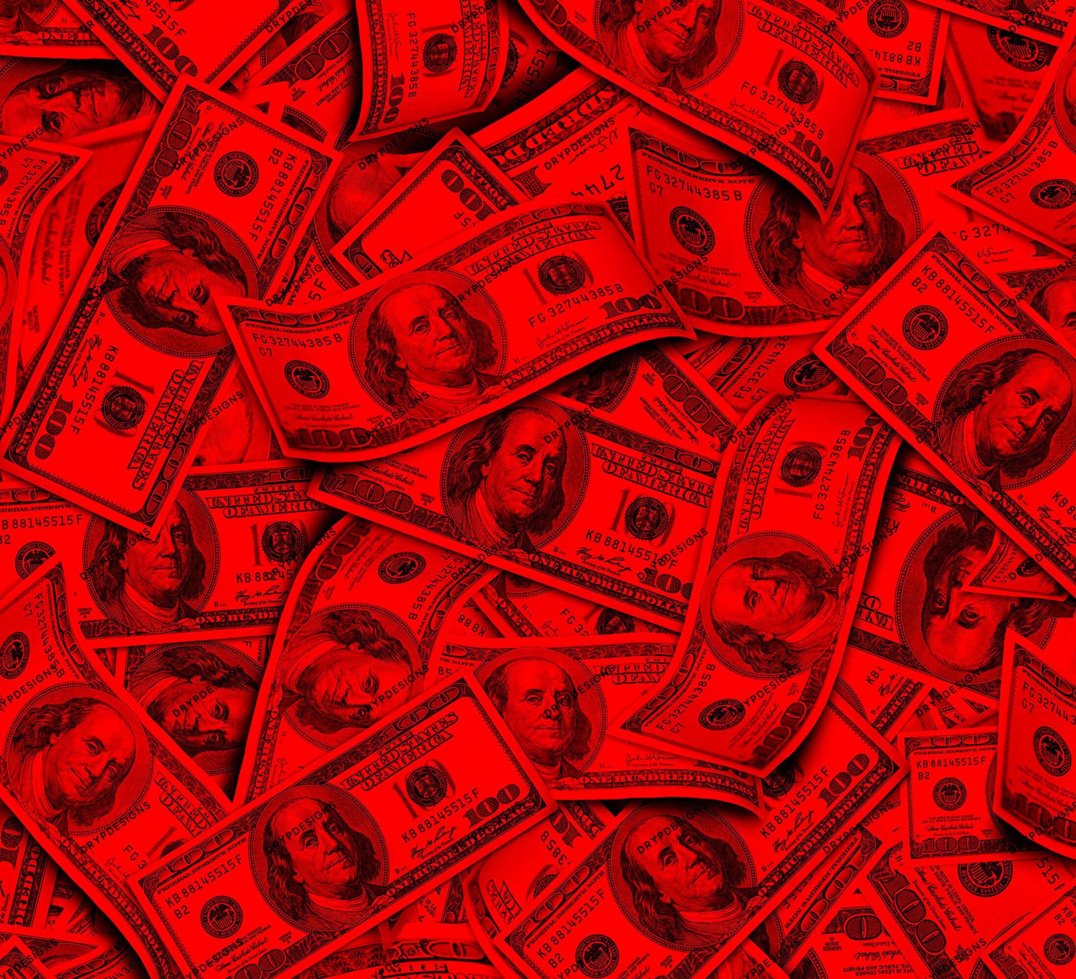 Raining Red Money Seamless Digital