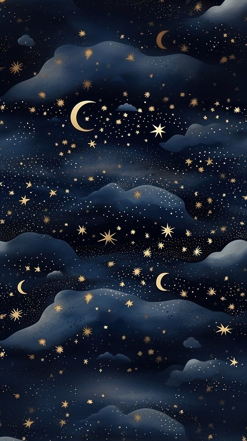 Night sky wallpaper for phone with a dark blue background - Outdoors