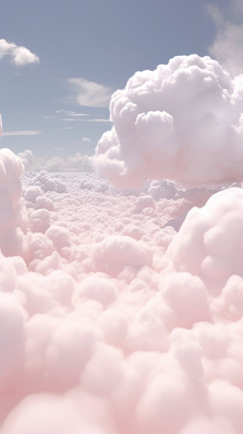 Pink Clouds Glitter Image. Free