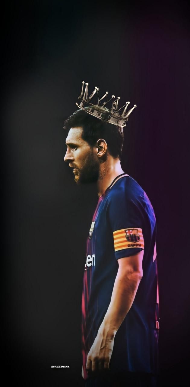 Lionel Messi wearing a crown on his head wallpaper - Messi