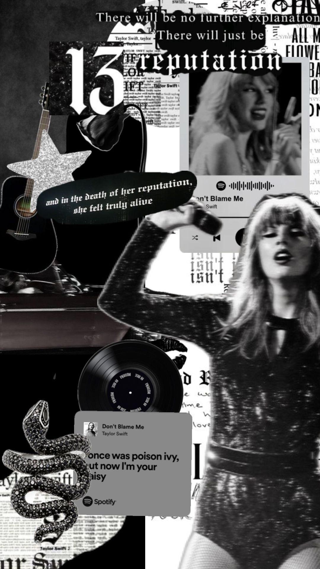 Aesthetic background of Taylor Swift's 13 reputation era - Taylor Swift