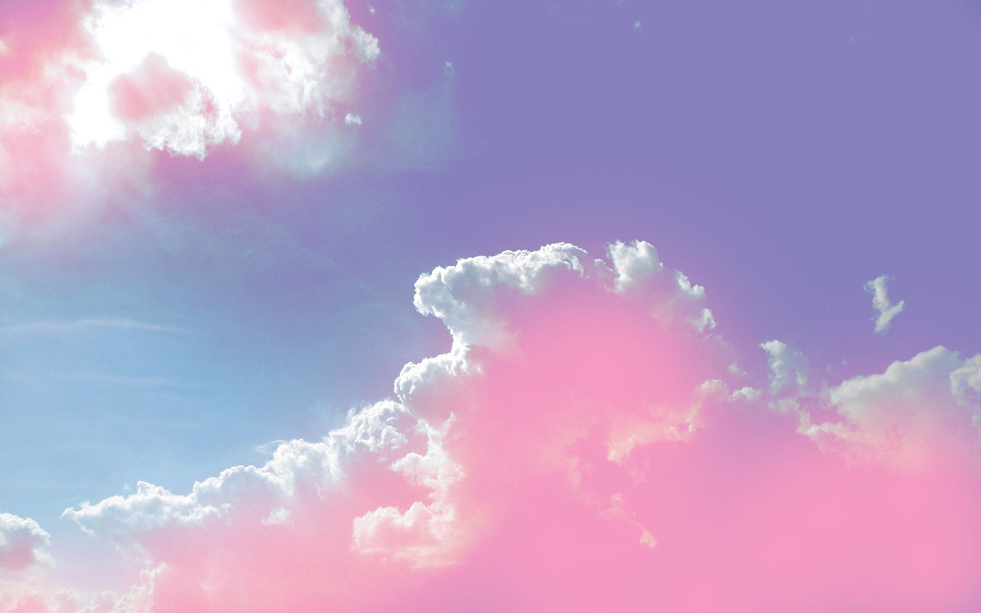 A pink and purple sky with clouds - Computer, sky, calming, 1920x1200, warm