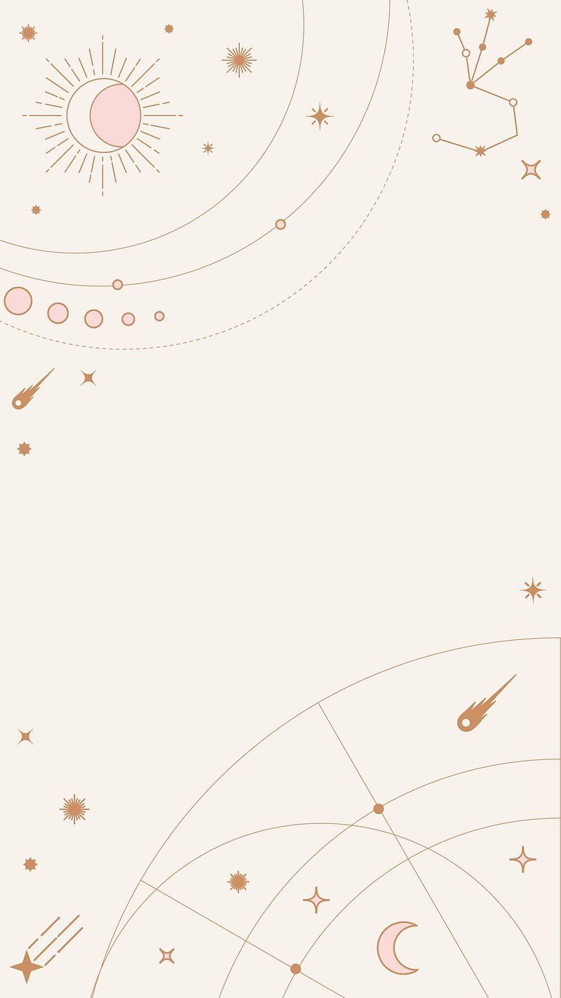 Minimalist illustration of the solar system - Vector