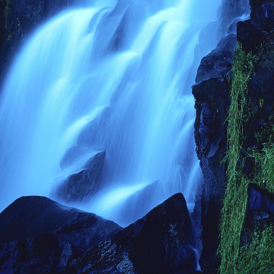 Blue waterfall Photograph