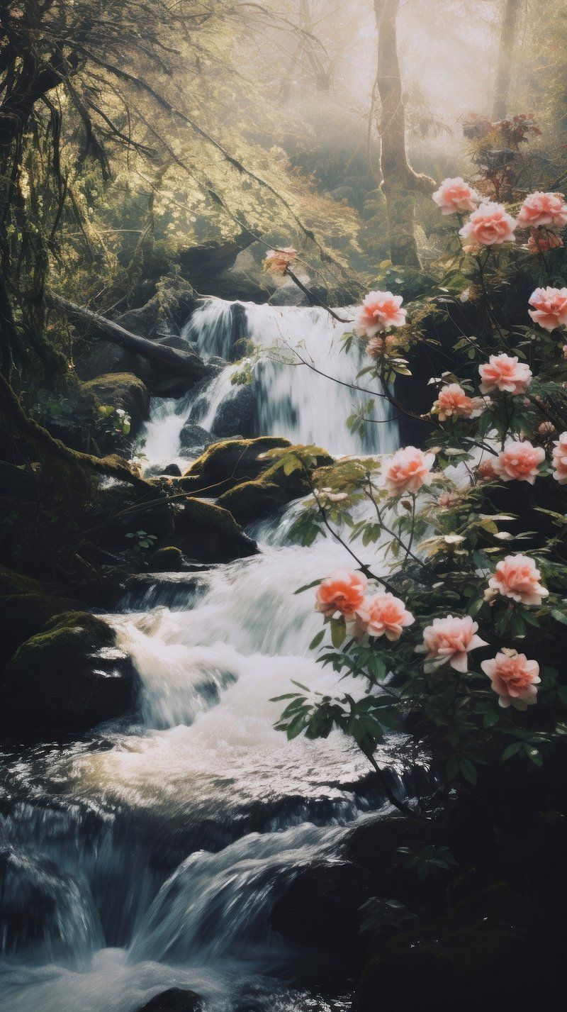 Waterfall Vintage Image. Free Photo