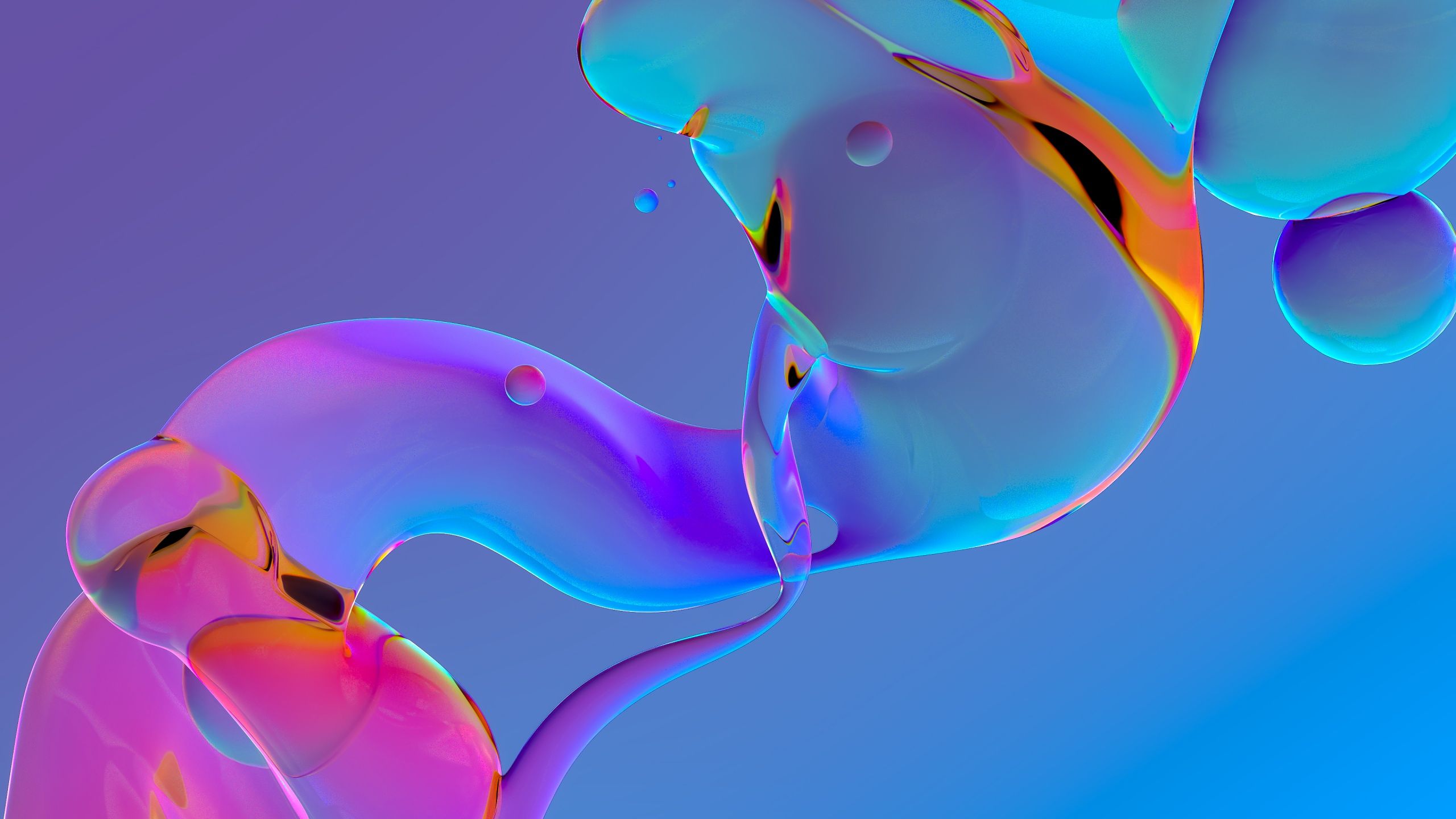 Glossy Wallpaper 4K, Aesthetic, Fluidic