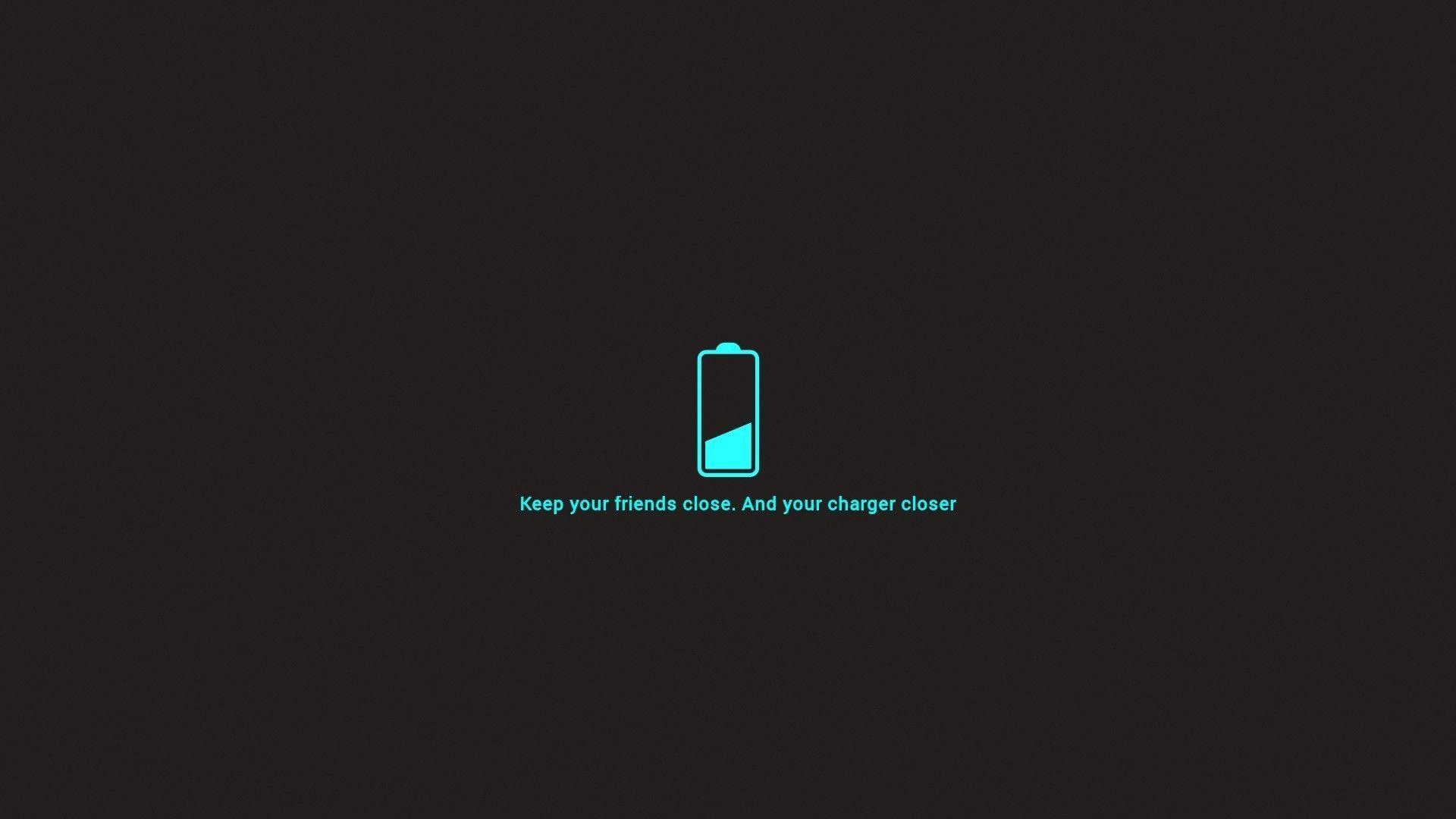 A battery with a half charged battery on a black background with the words 