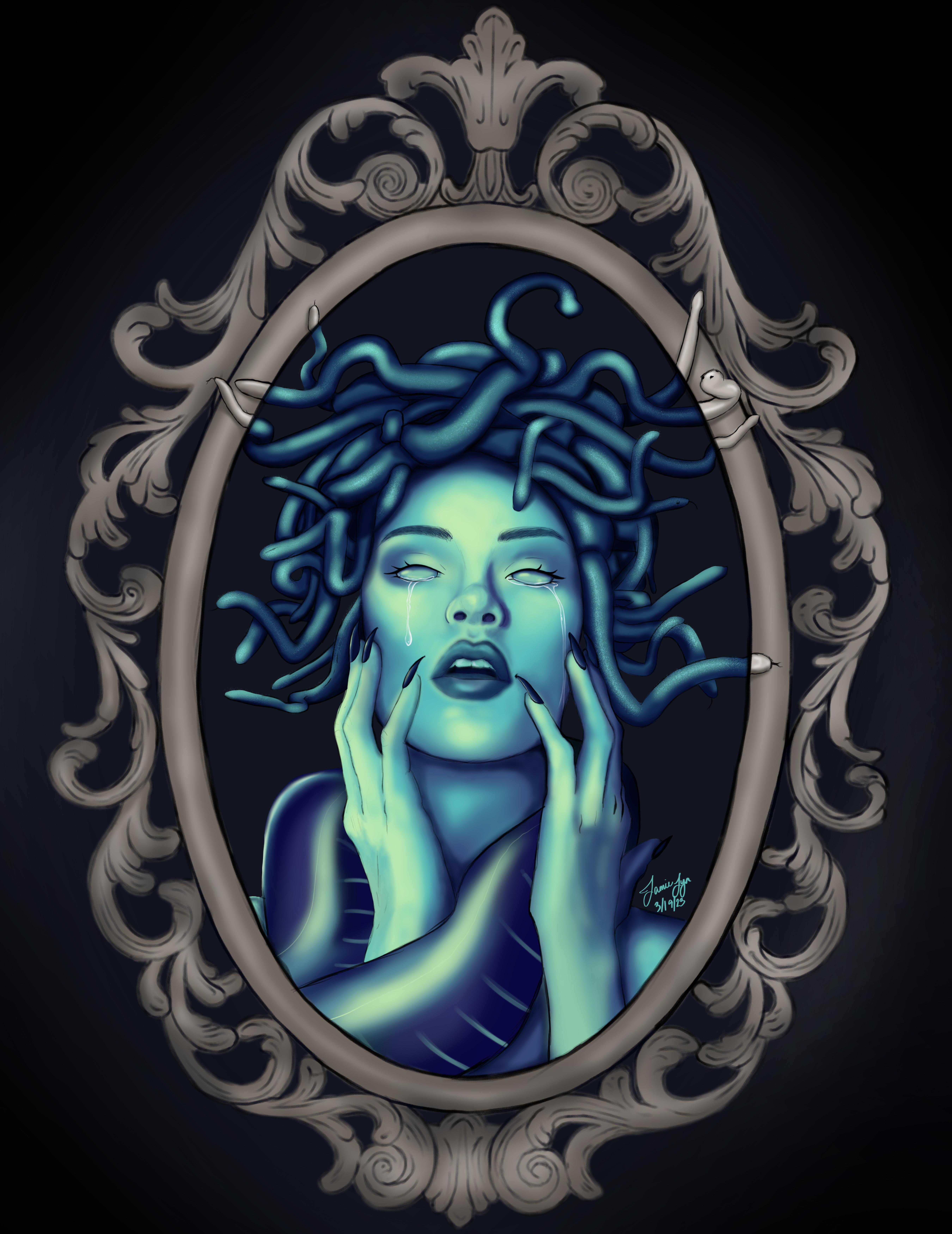 Mirrored Medusa” made on procreate : r