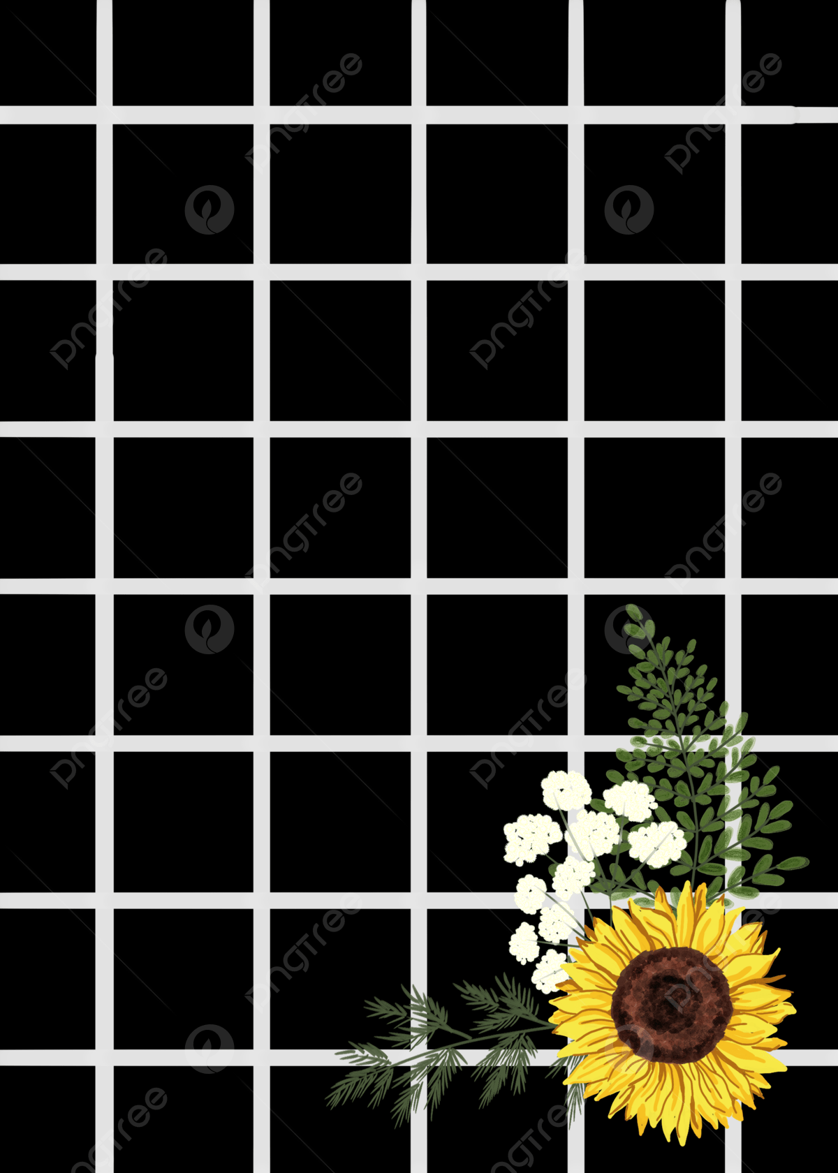 Grid Background Aesthetic Black