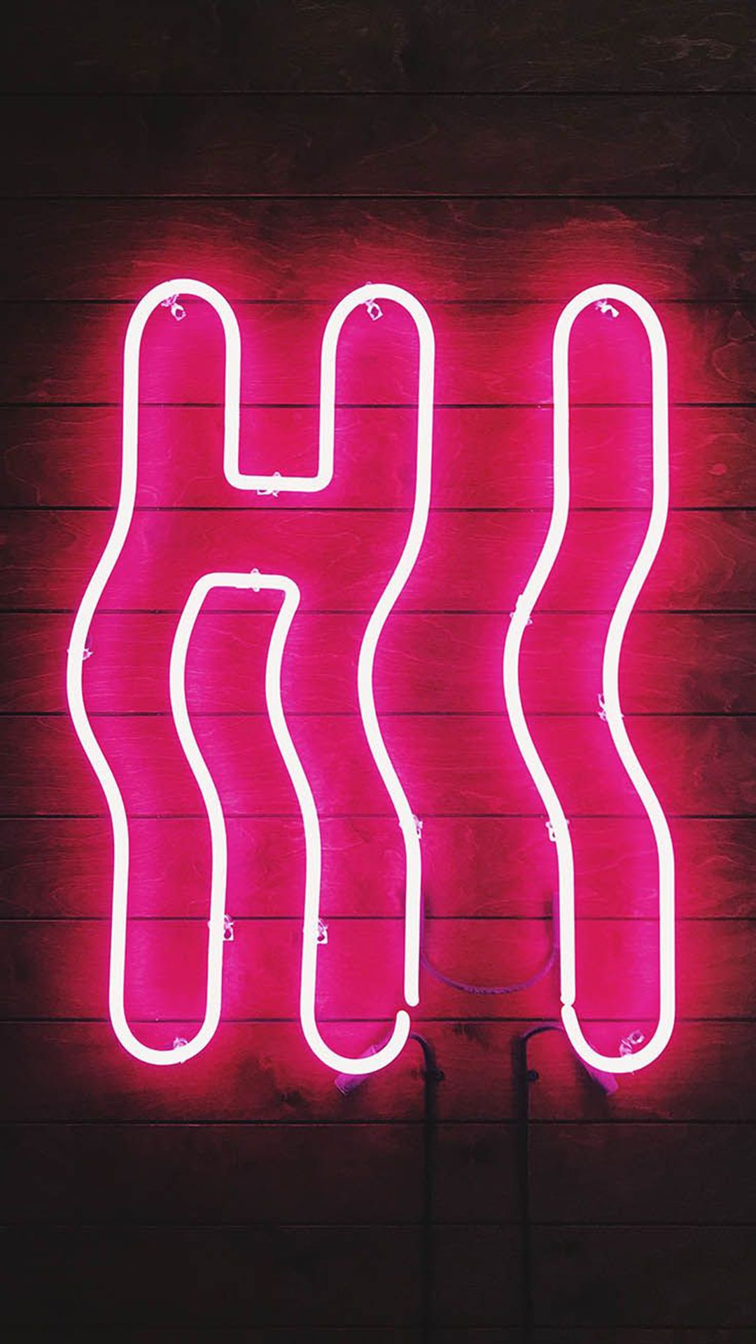 A neon sign that says h on it - Pink, hot pink, neon pink