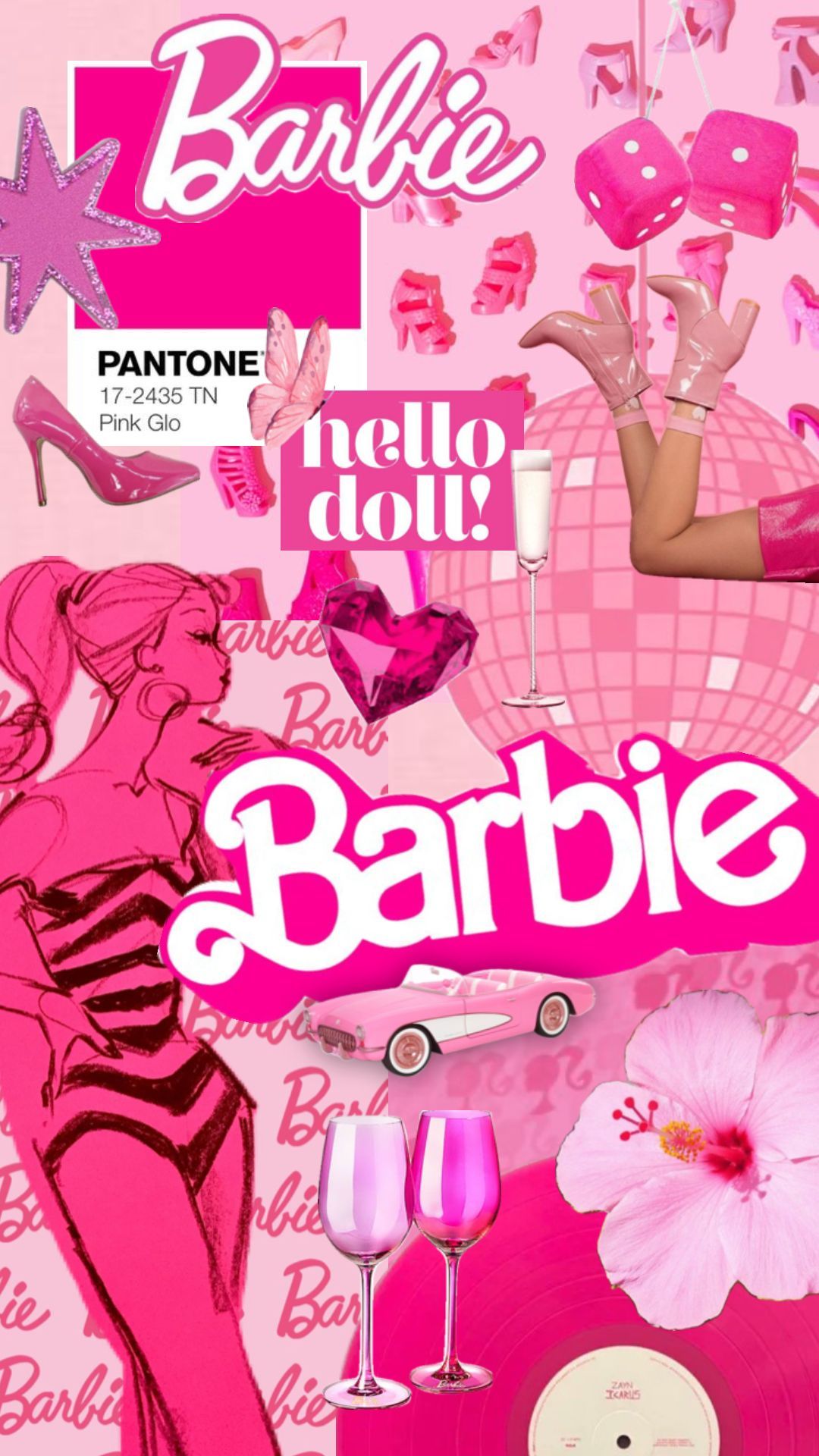 aesthetic #collage #barbie #pink #love