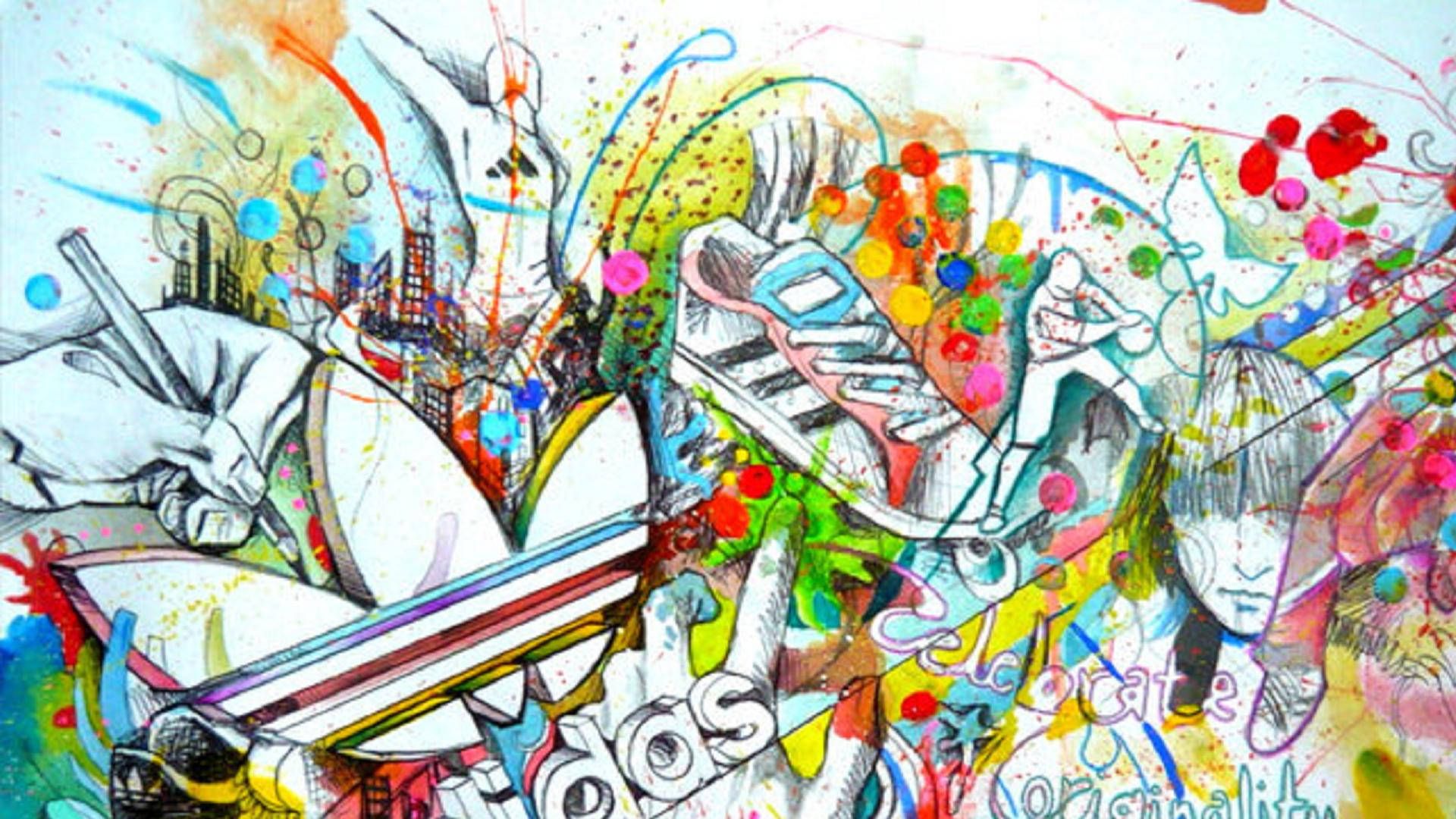 Download free Adidas Colorful Graffiti