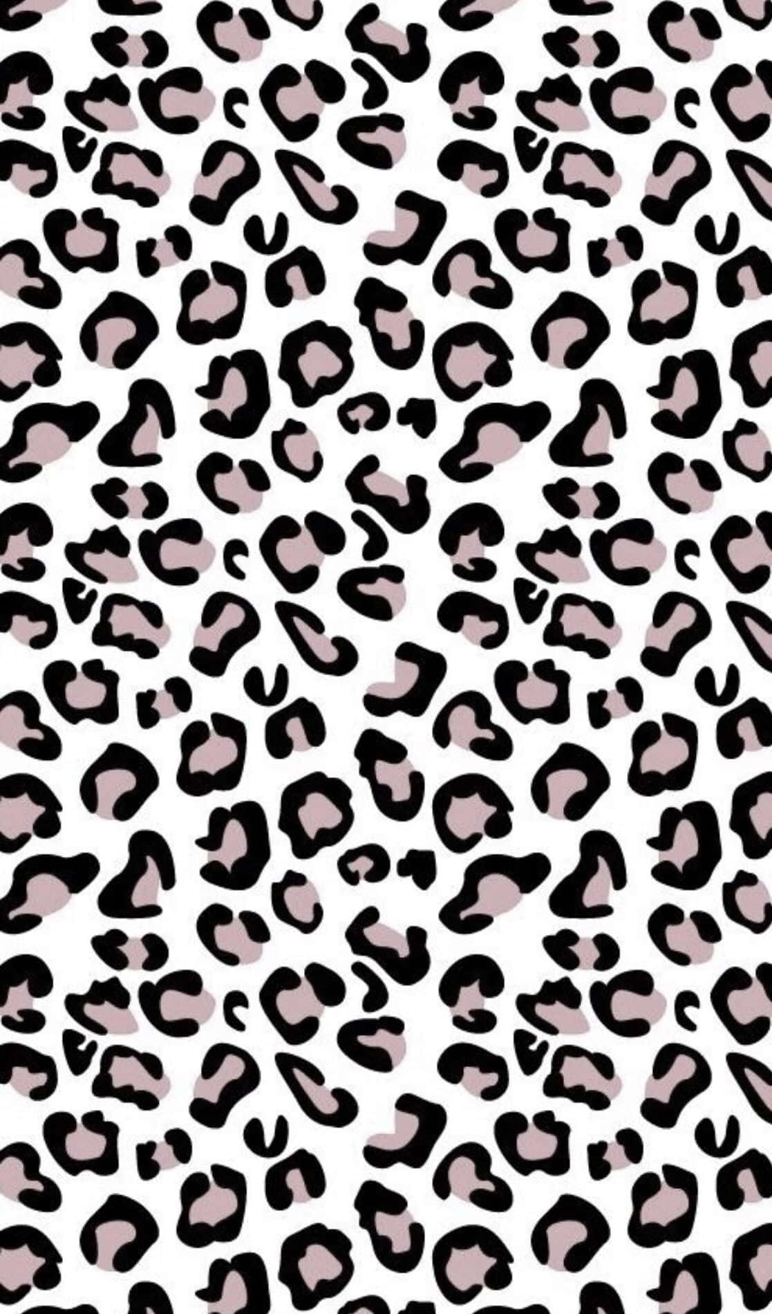 White Leopard Print Artwork Wallpaper