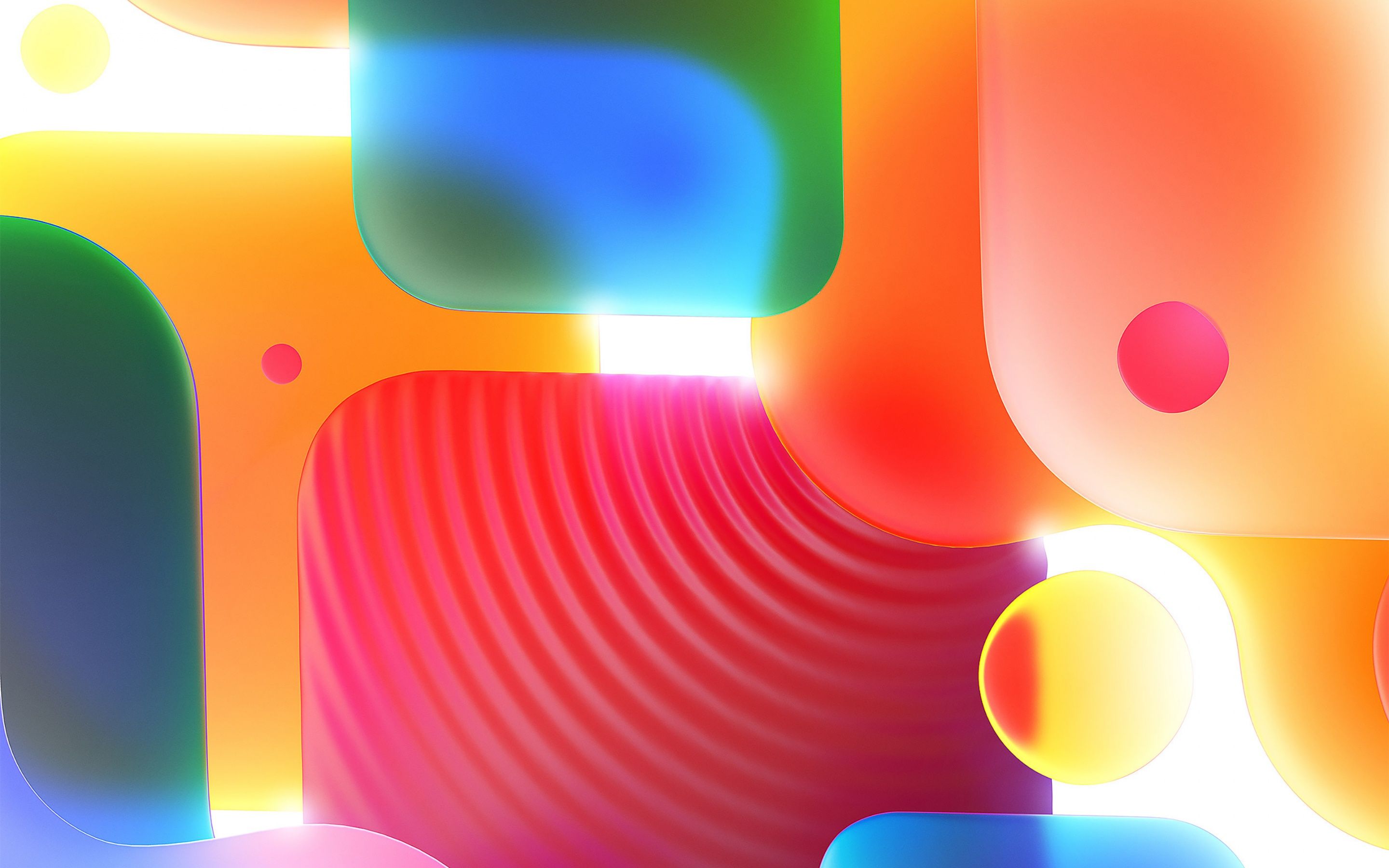 Shapes Wallpaper 4K, Colorful gradients