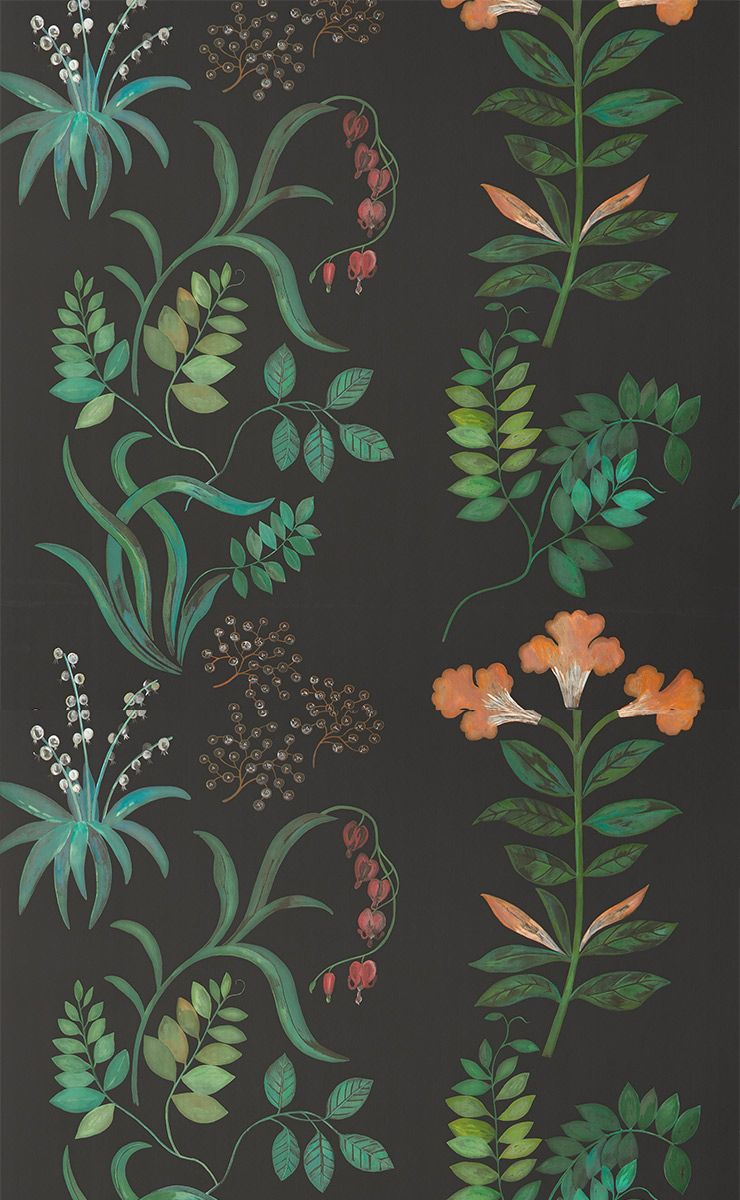 Botanical Stripe Wallpaper