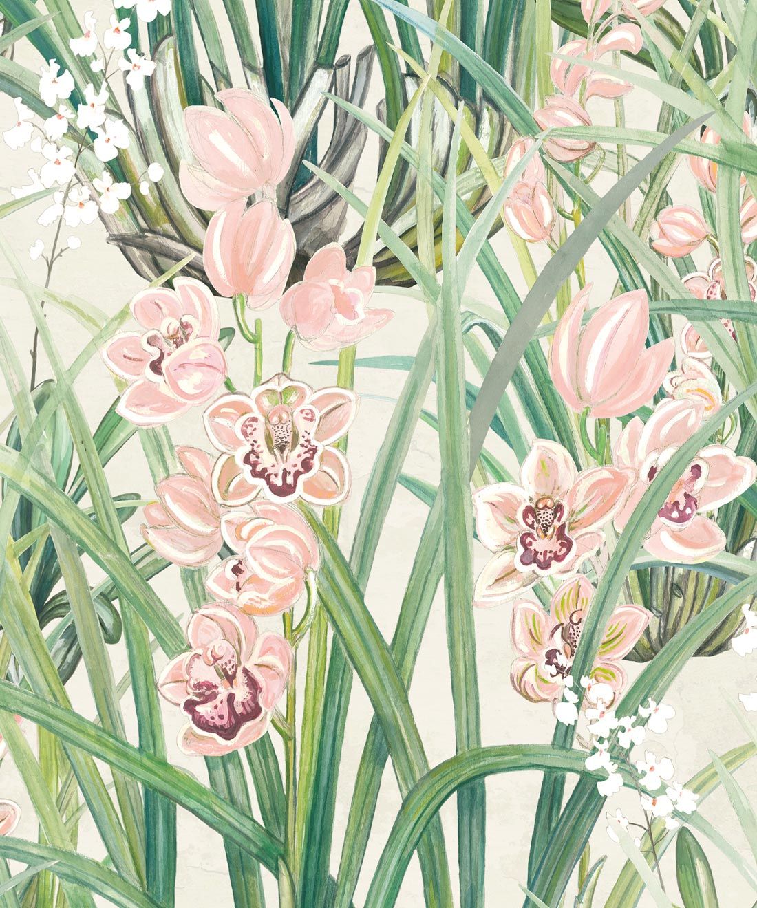 Garden Orchids • Botanical Wallpaper