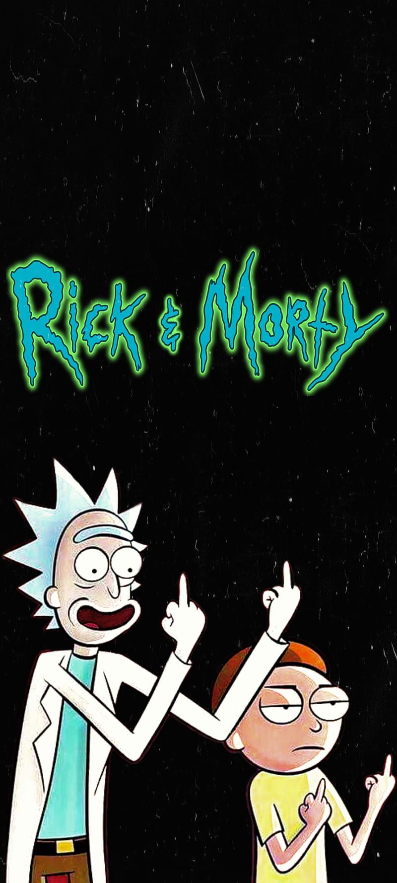 Rick and Morty, aesthetic, black, HD